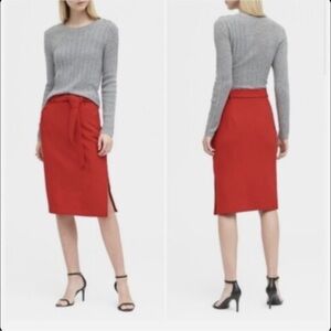 Banana Republic Red Pencil Skirt